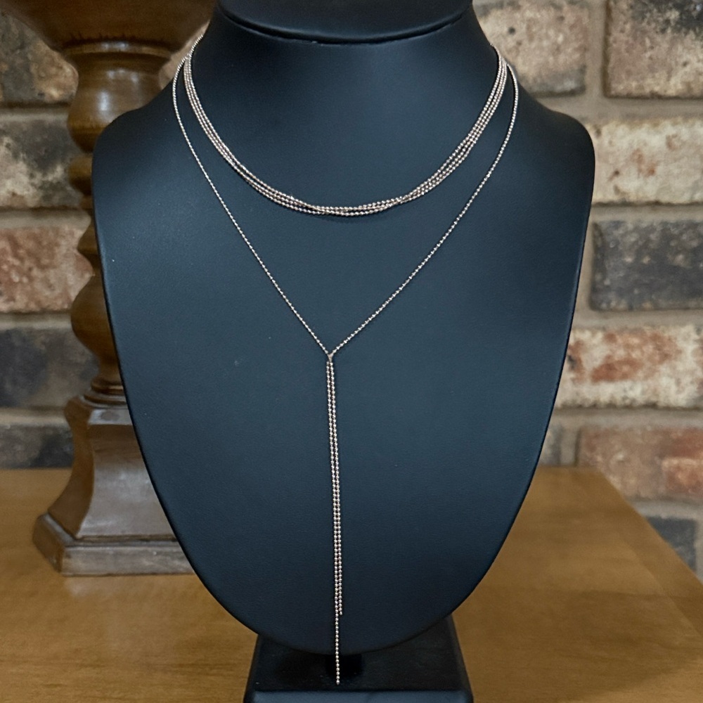 8 Other Reasons 4 strand lariat ball chain necklace